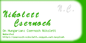 nikolett csernoch business card